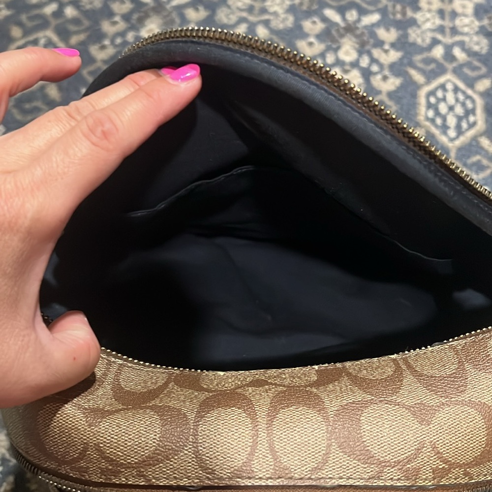 Coach Tan Backpack with Signature Monogram - Picture 10 of 12